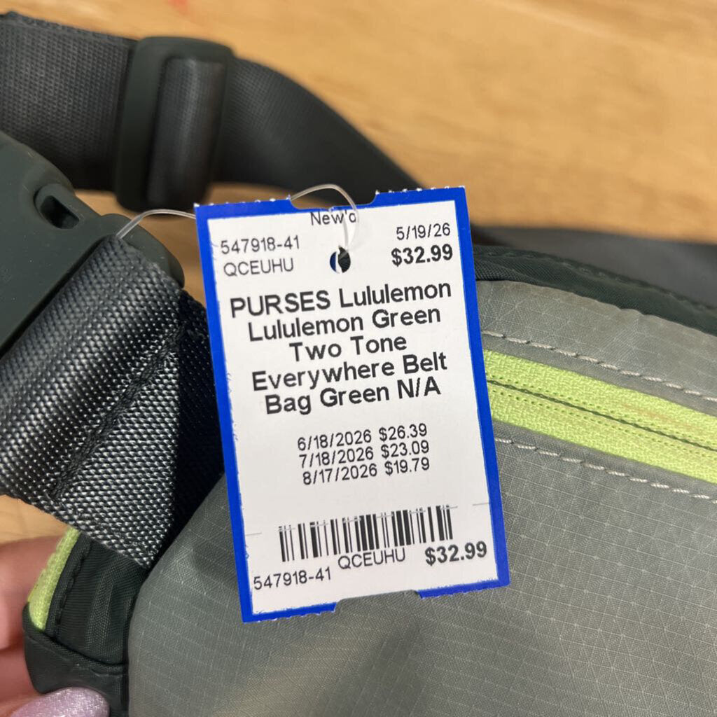 Lululemon Green Two Tone Everywhere Belt Bag