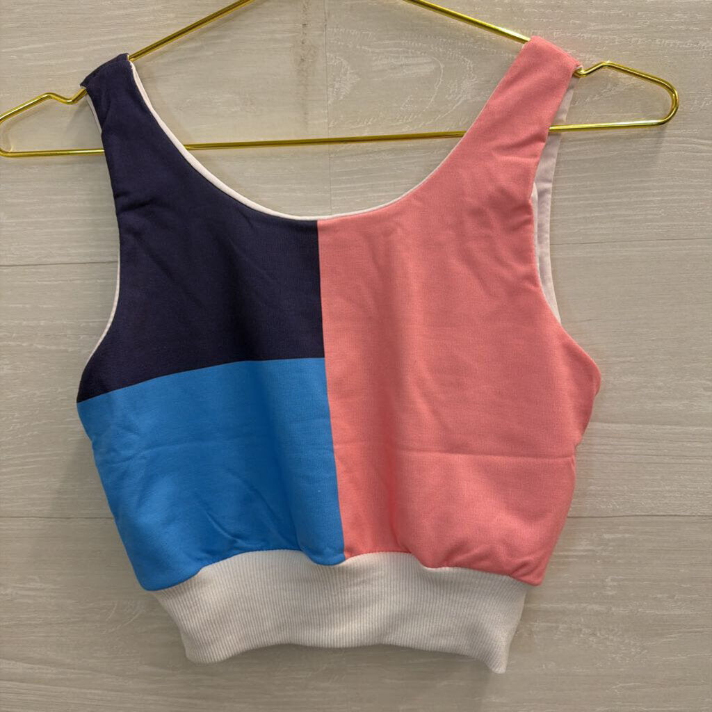 Nike Pink/ Blue Color bBock Print Tank/ Shorts Set Medium