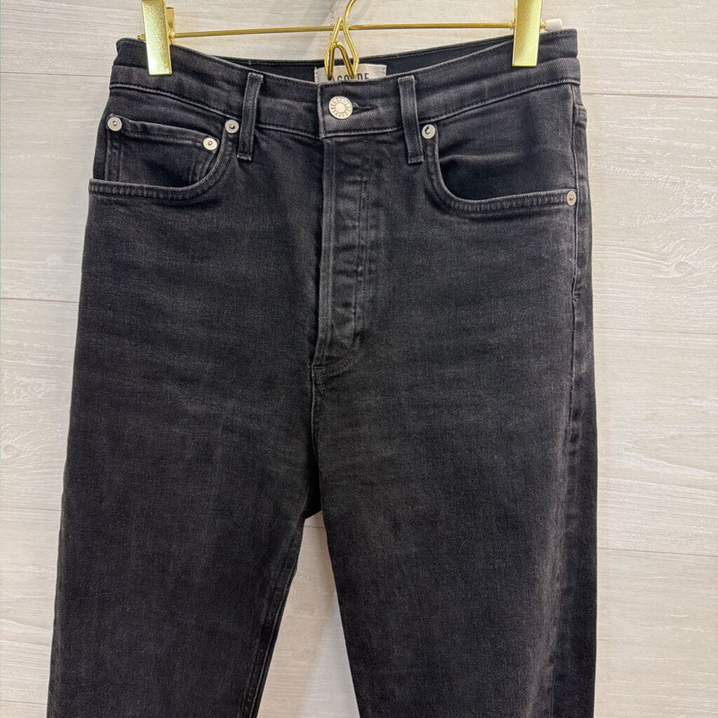 Agolde Black Denim Straight Leg Jeans 27