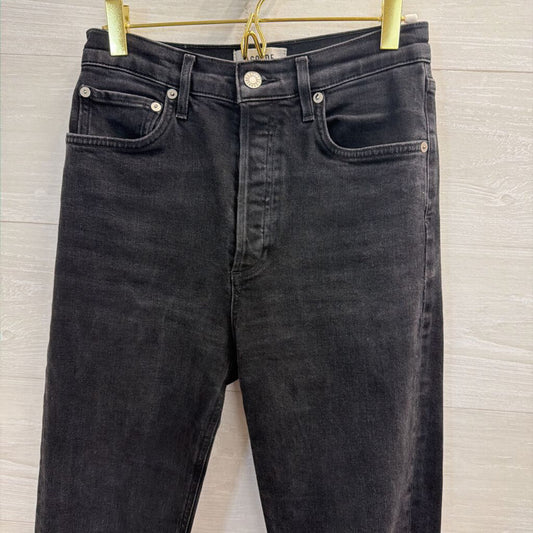 Agolde Black Denim Straight Leg Jeans 27