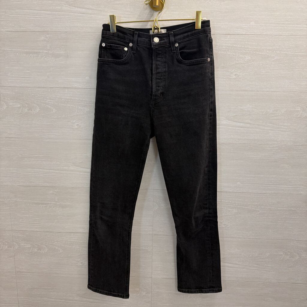 Agolde Black Denim Straight Leg Jeans 27