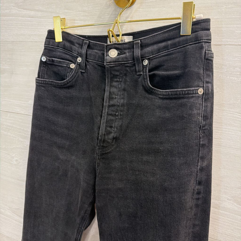 Agolde Black Denim Straight Leg Jeans 27