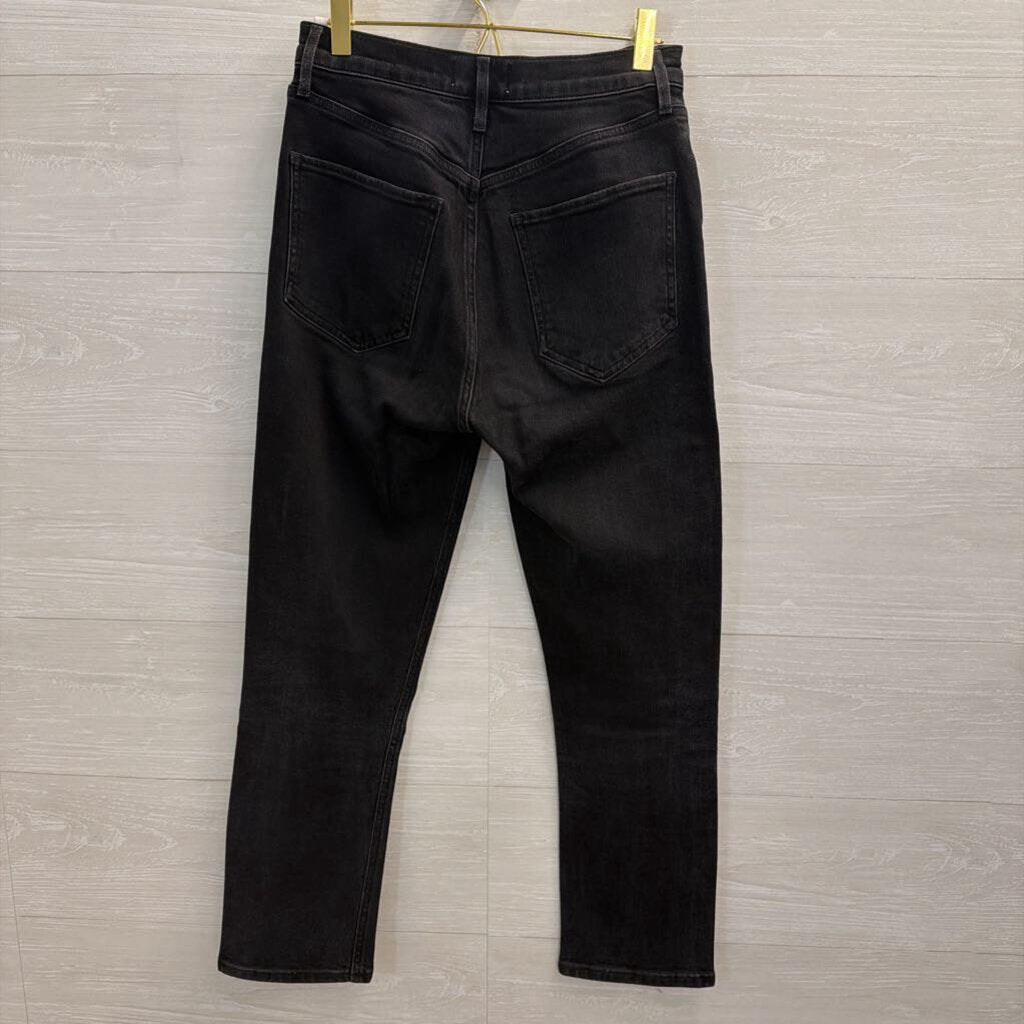 Agolde Black Denim Straight Leg Jeans 27