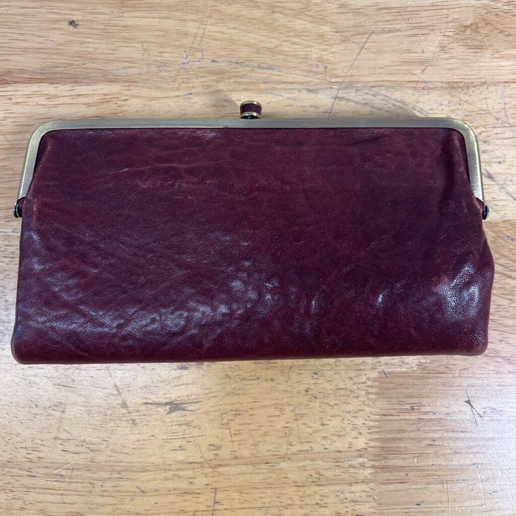 Will Leather Goods Burgundy Leather Double Frame Wallet