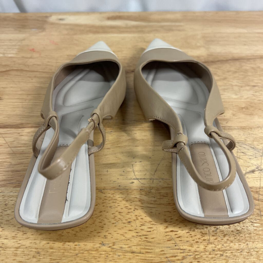 Franco Sarto Beige/ Cream Palmira Slingback Pumps 8