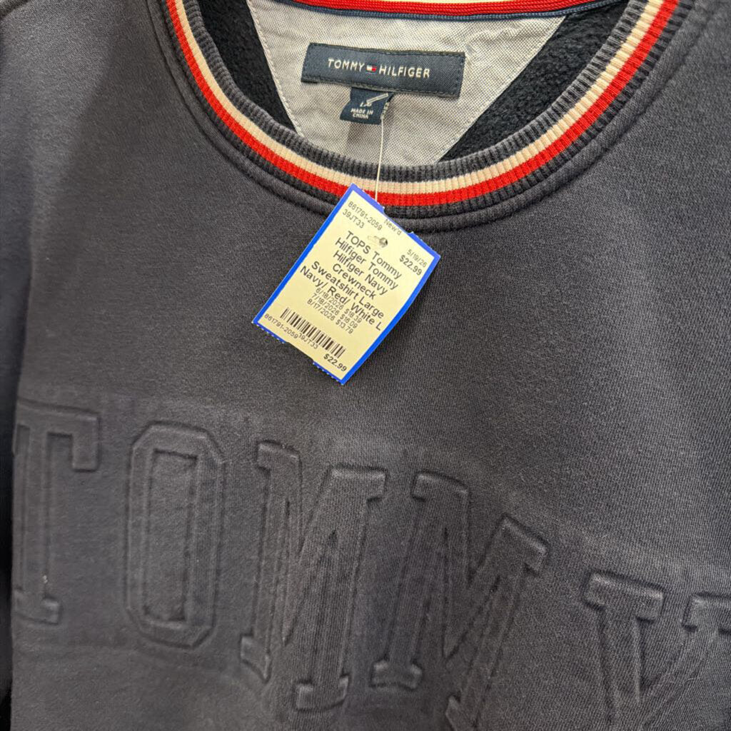 Tommy Hilfiger Navy Crewneck Sweatshirt Large