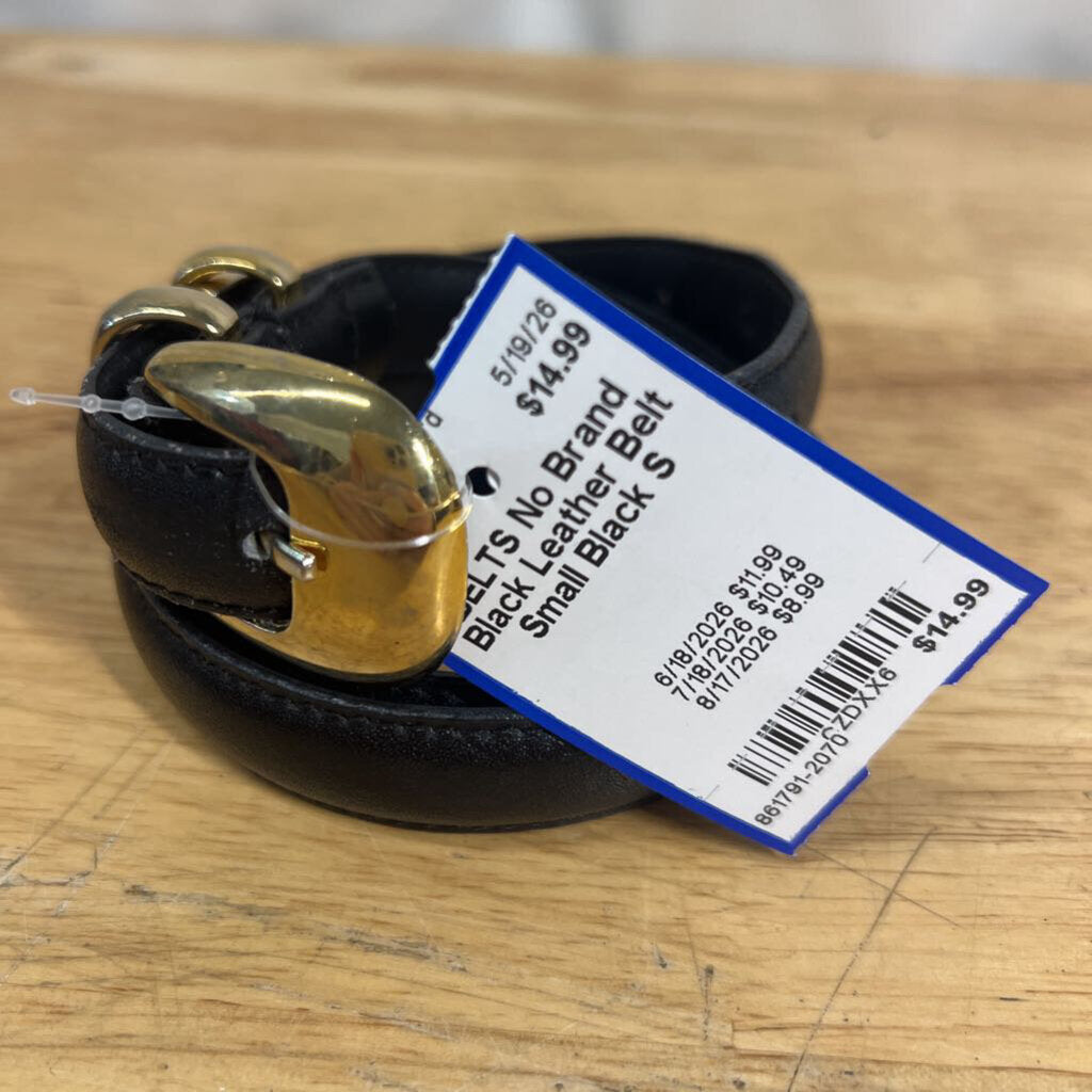 Black Leather Belt Small