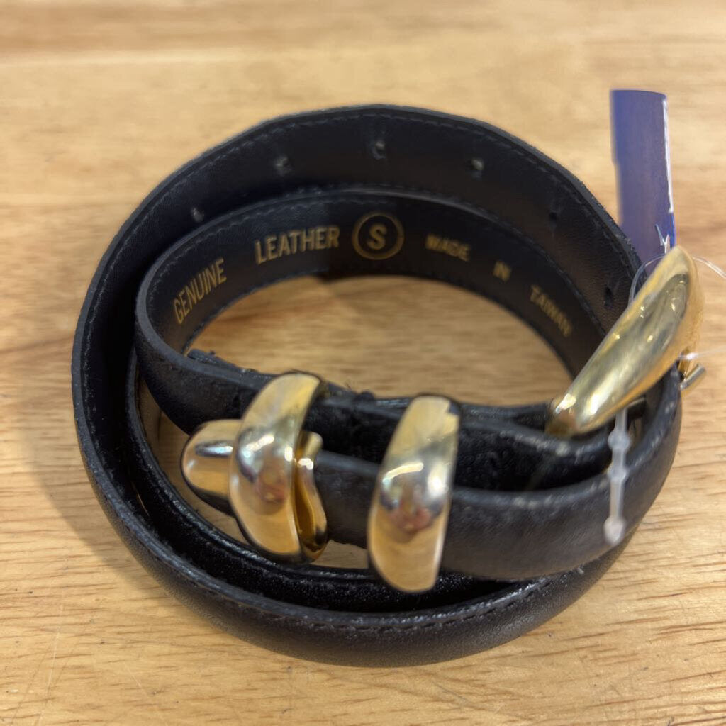 Black Leather Belt Small