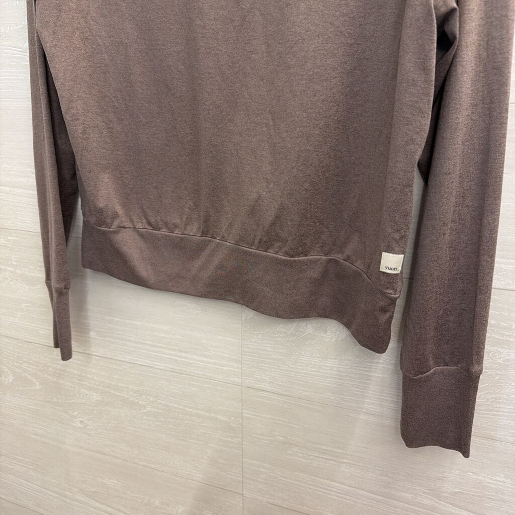 Vuori Brown Soft Cropped Long Sleeve Top Medium
