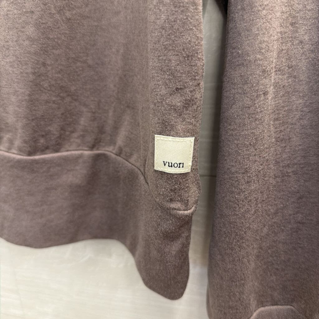 Vuori Brown Soft Cropped Long Sleeve Top Medium
