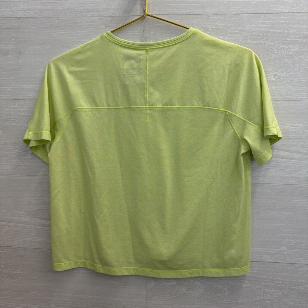 The North Face Green Cropped Short Sleeve Athletic Top Small