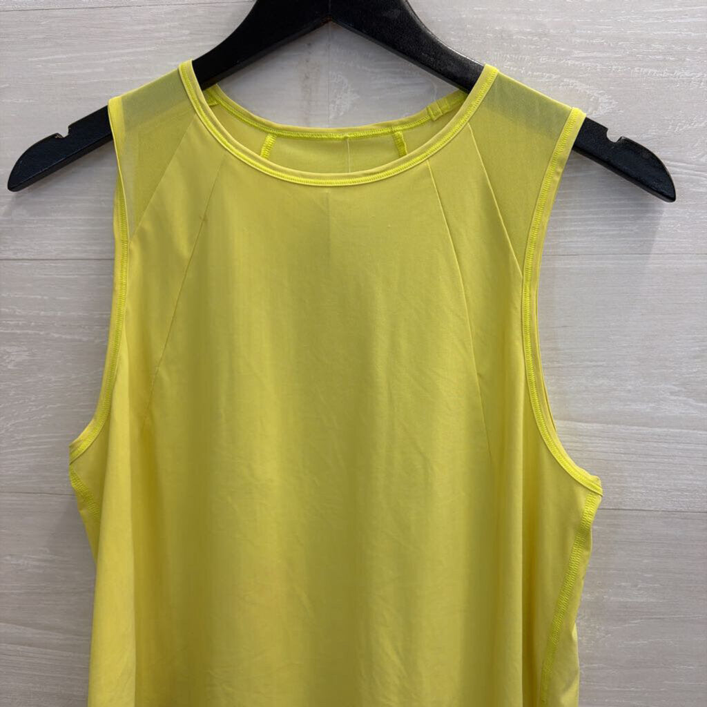 Lululemon Yellow Cropped Athletic Tank Top Medium