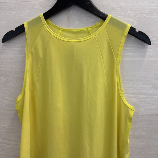 Lululemon Yellow Cropped Athletic Tank Top Medium