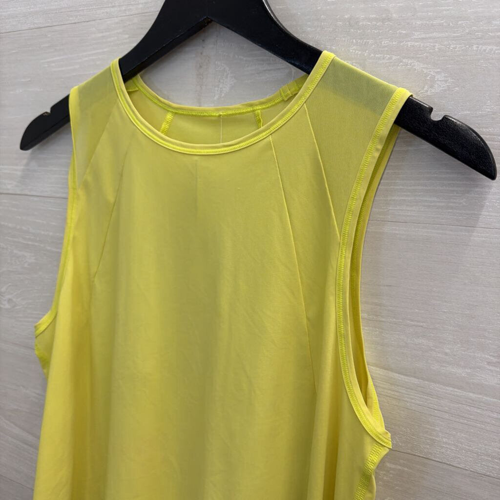 Lululemon Yellow Cropped Athletic Tank Top Medium