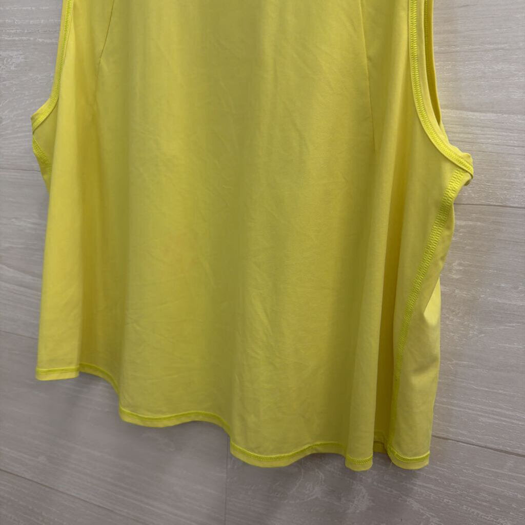 Lululemon Yellow Cropped Athletic Tank Top Medium