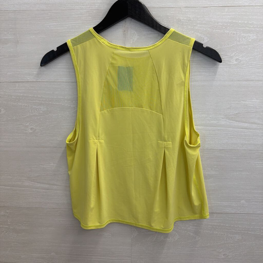Lululemon Yellow Cropped Athletic Tank Top Medium
