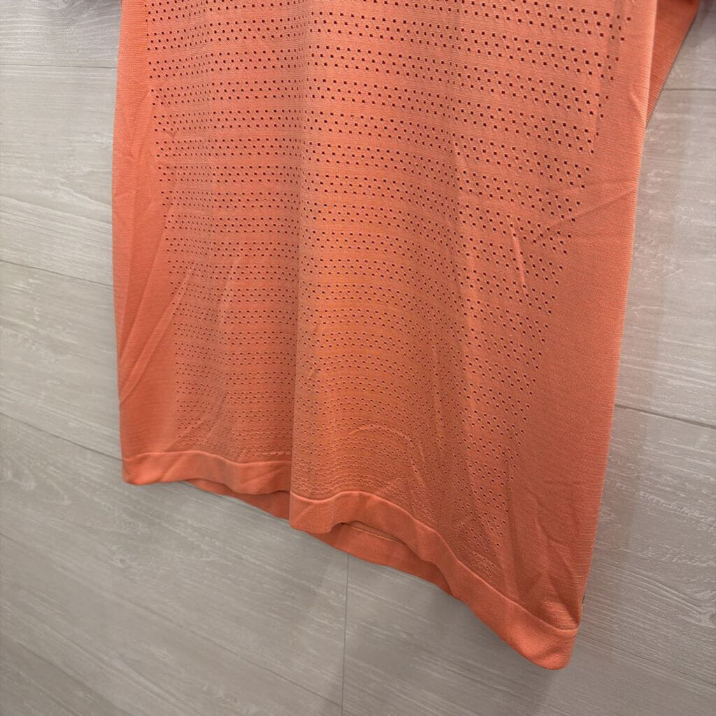 Lululemon Pink Perforated Short Sleeve Top Medium