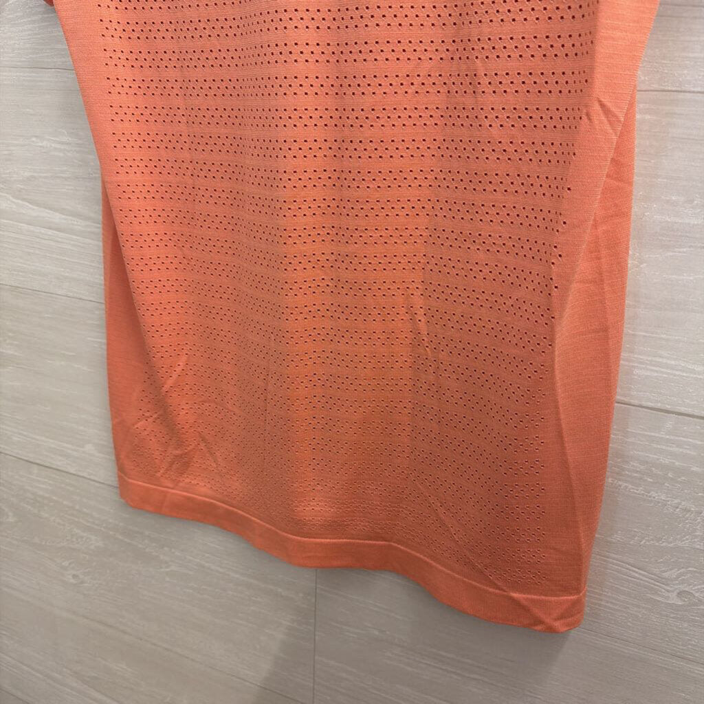 Lululemon Pink Perforated Short Sleeve Top Medium