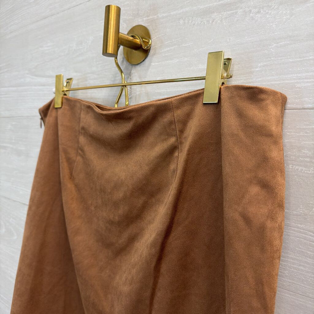 Future Collective Brown Studded Suede Mini Skirt 10
