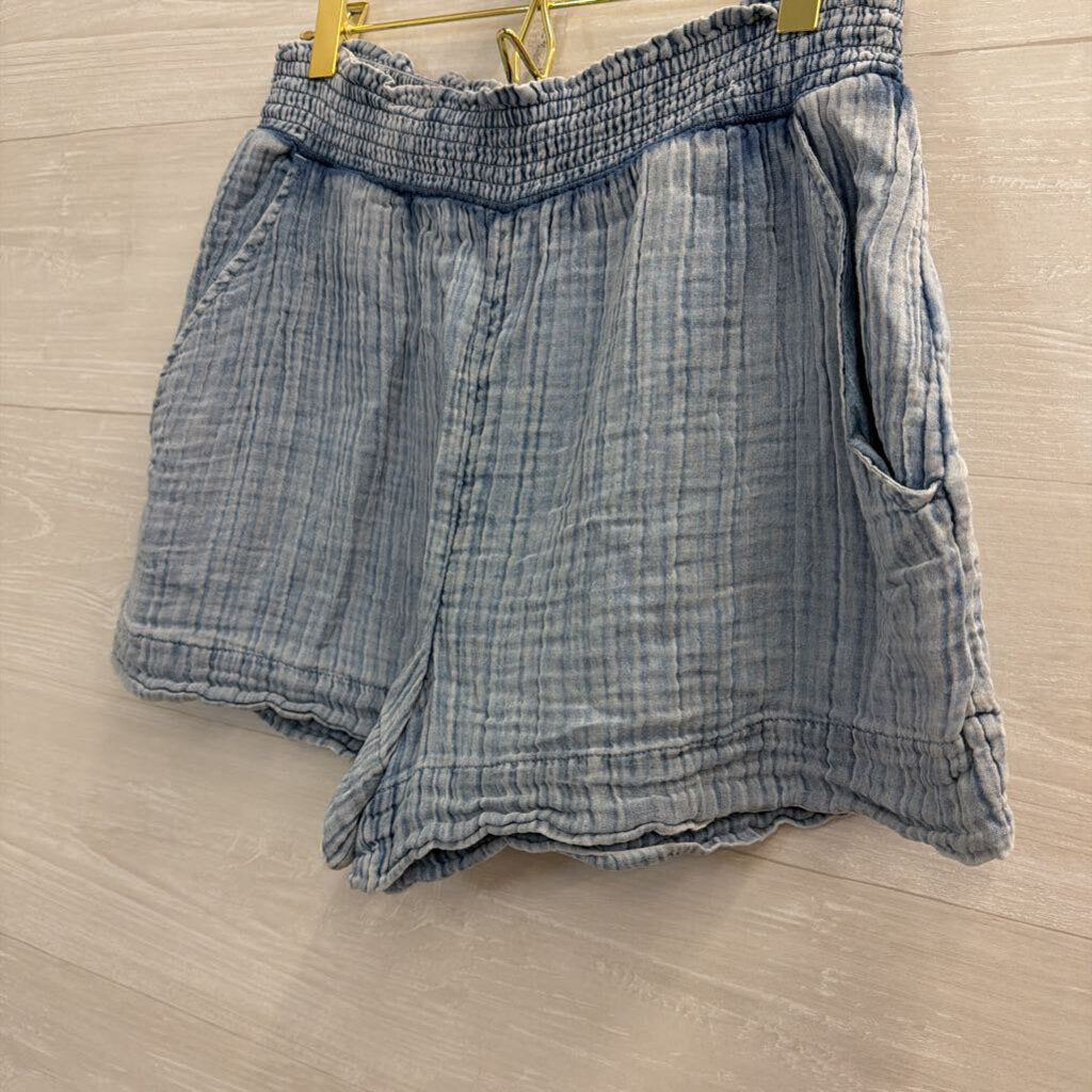 Faherty Blue Pull On Shorts Medium