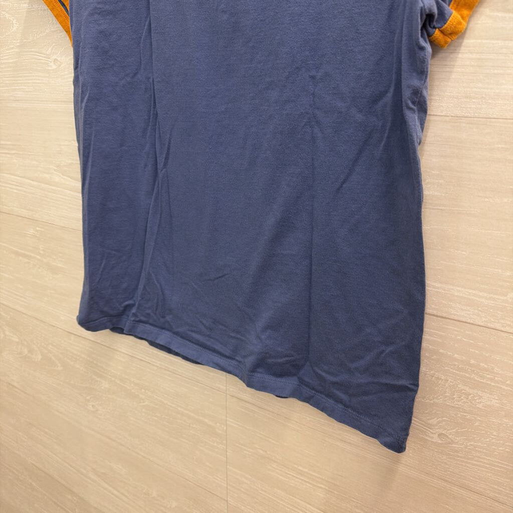 Patagonia Blue/ Brown Trim Short Sleeve Top Medium