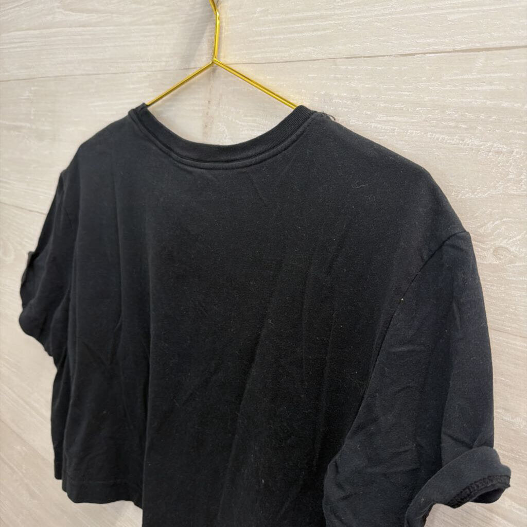 Nike Black/ White Rogue Cropped Short Sleeve Top Medium