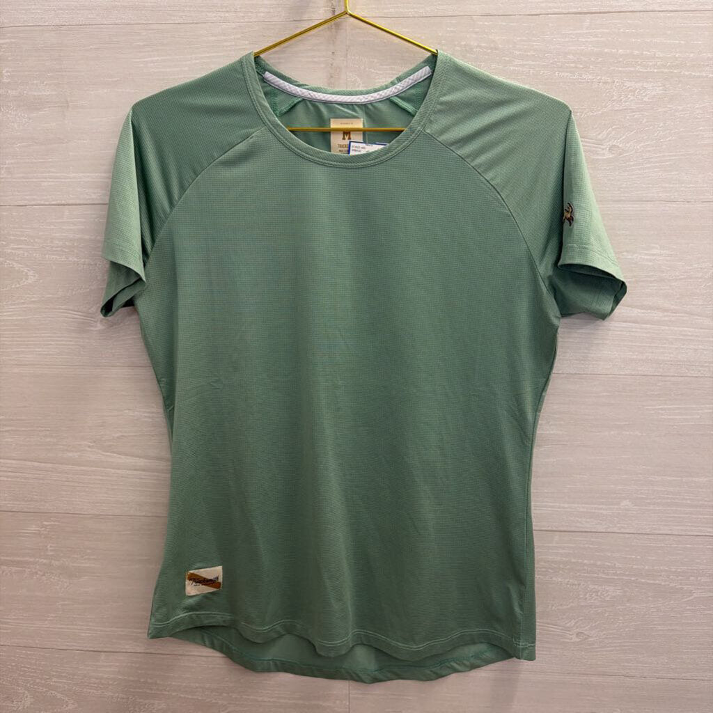 Tracksmith Blue Short Sleeve Athletic Top Medium