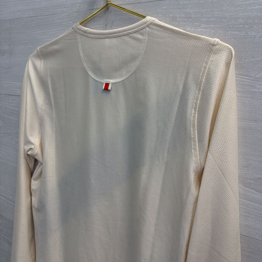 Tracksmith White/ Red Long Sleeve Athletic Top Medium