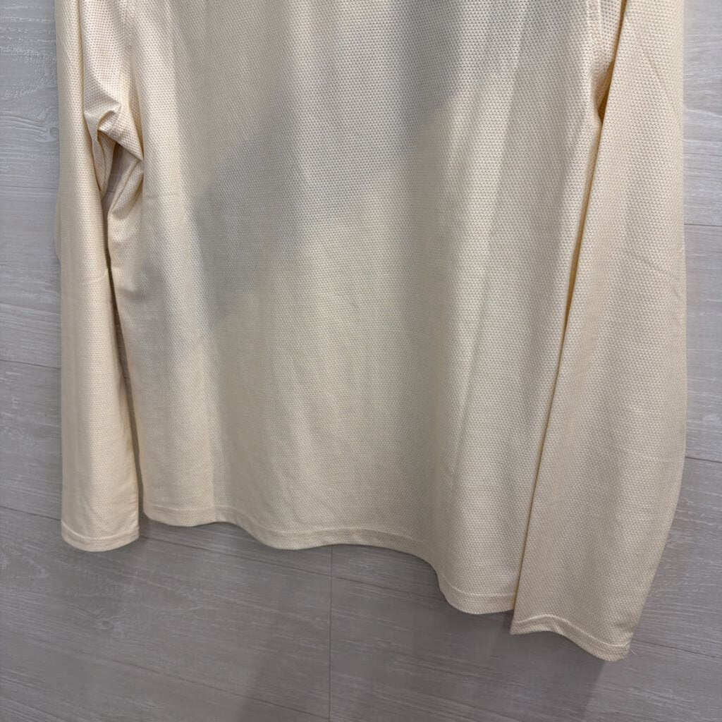 Tracksmith White/ Red Long Sleeve Athletic Top Medium