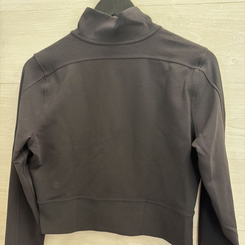 Lululemon Black Cropped Quarter Zip Pullover Medium