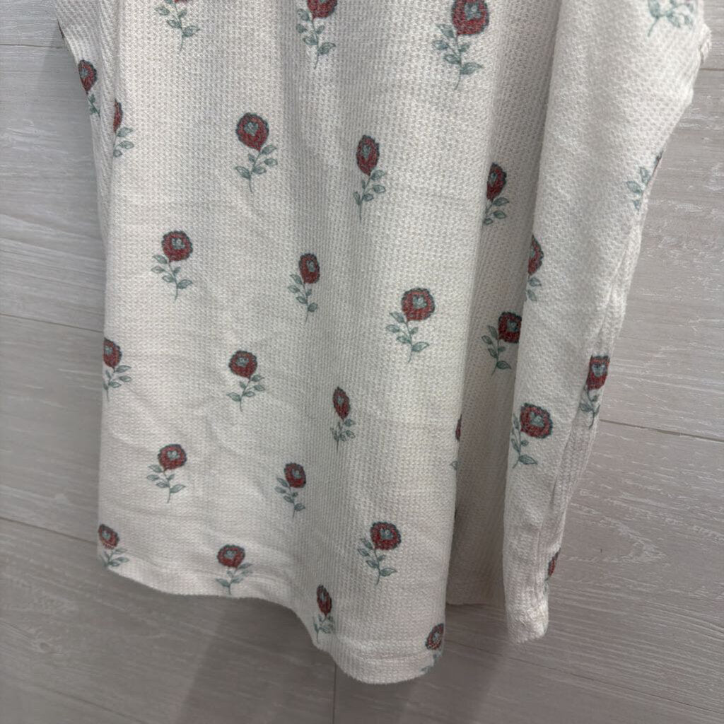 PJ Salvage White Rose Print Tank Top Small