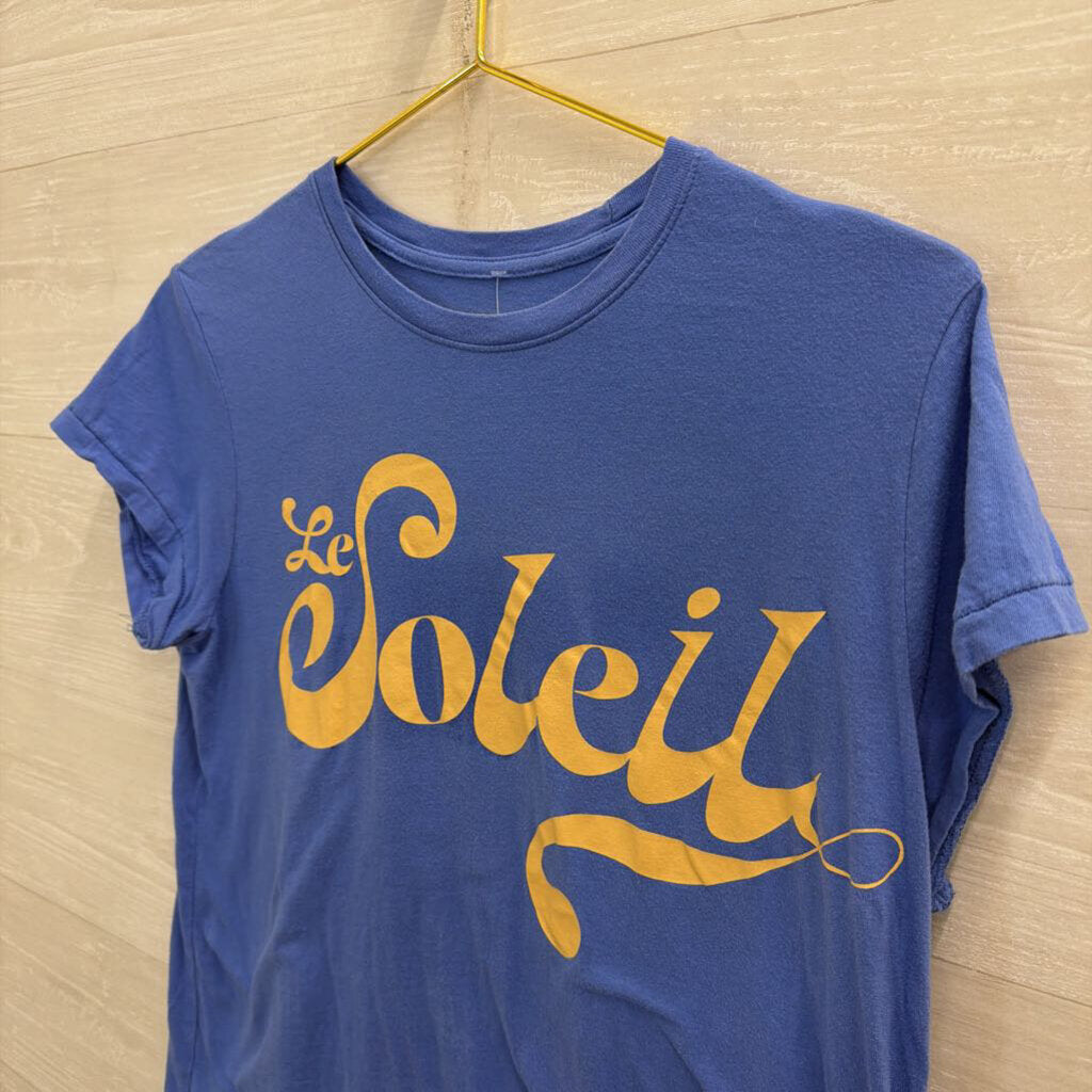 Blue Le Soleil Graphic Short Sleeve Top Medium