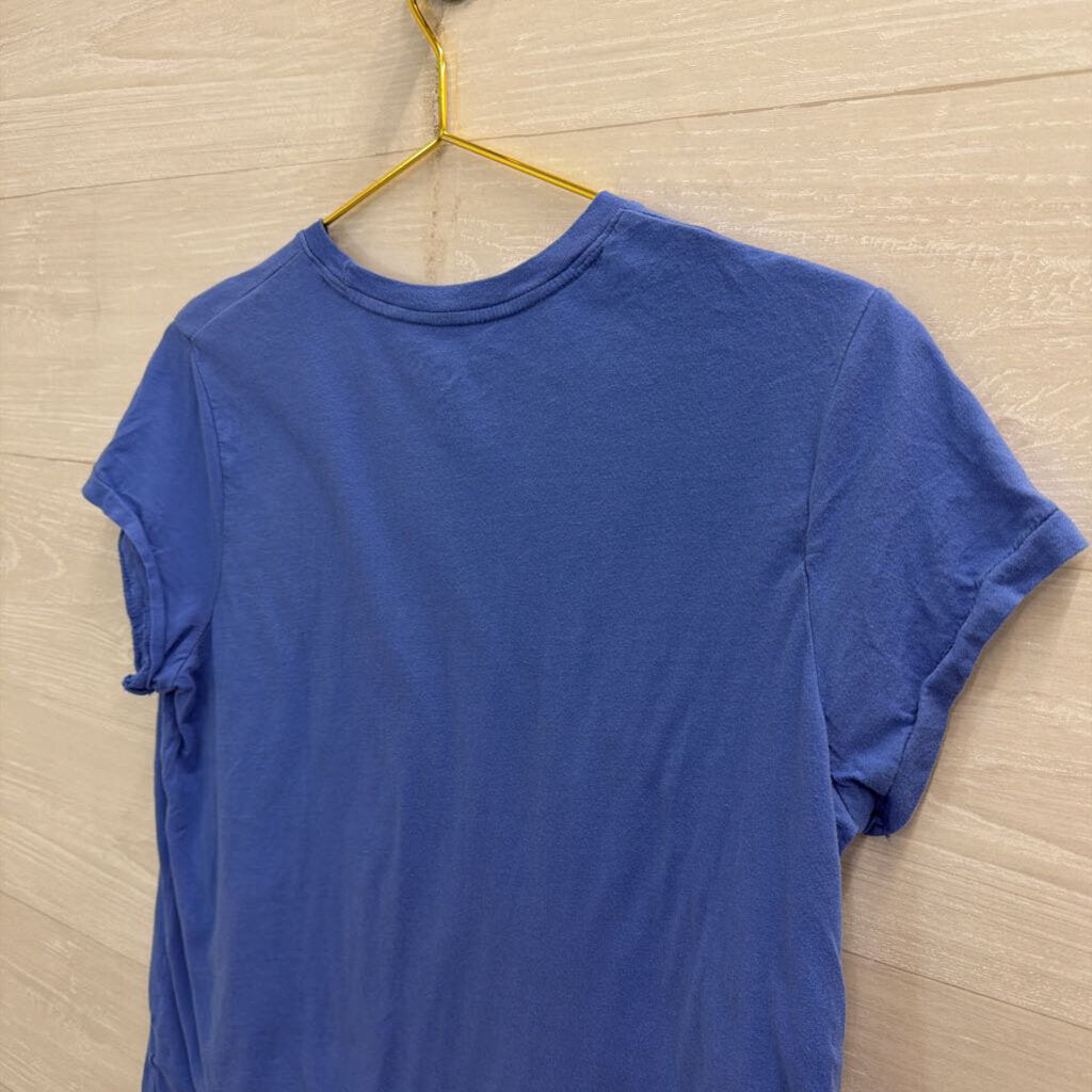 Blue Le Soleil Graphic Short Sleeve Top Medium