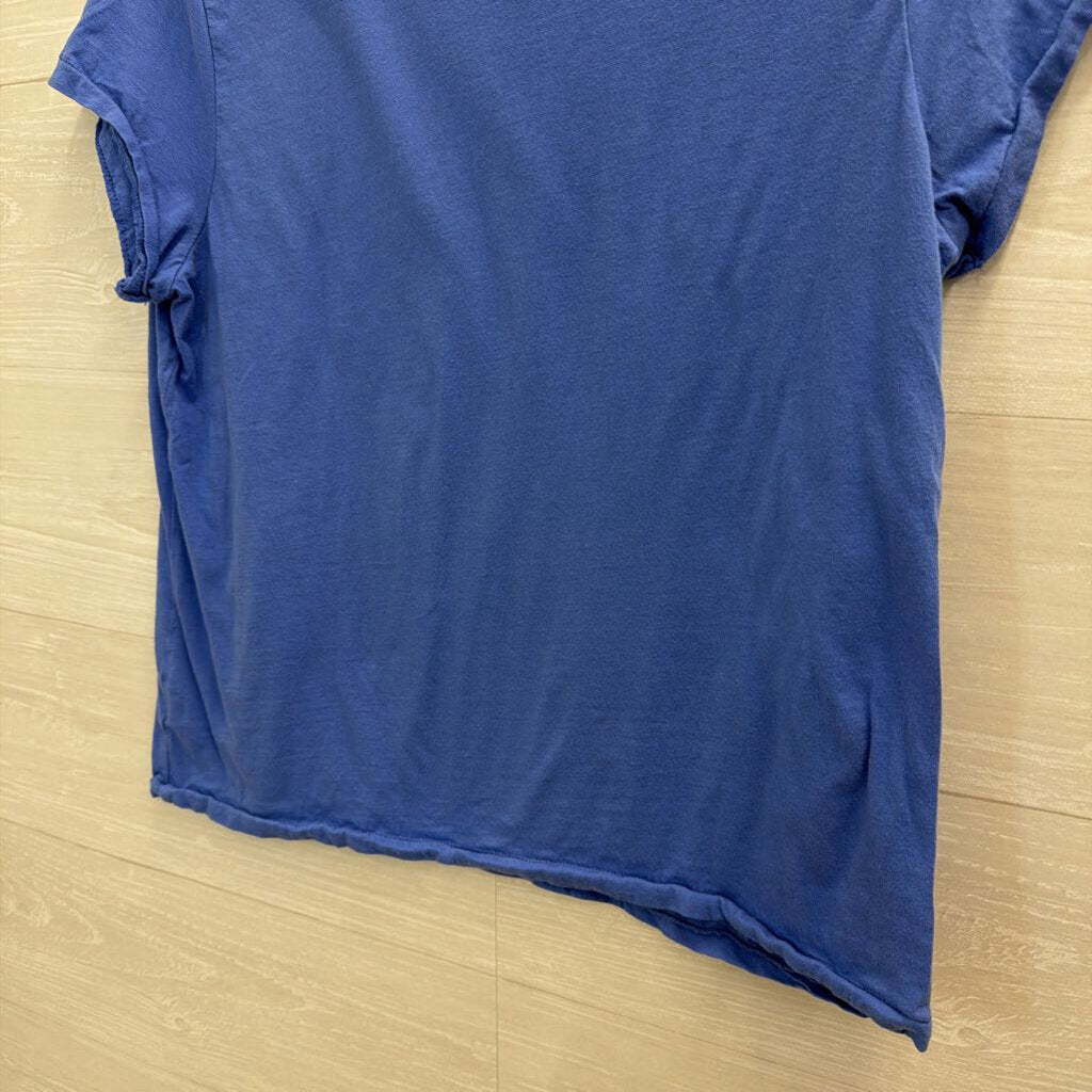 Blue Le Soleil Graphic Short Sleeve Top Medium