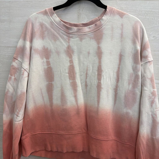 525 Pink/ White Tie Dye Crewneck Sweatshirt Large
