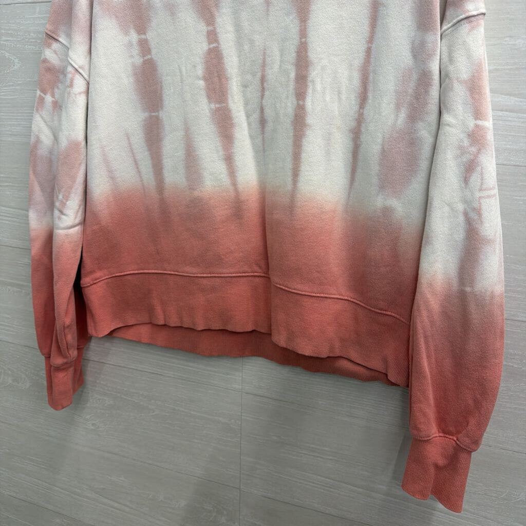 525 Pink/ White Tie Dye Crewneck Sweatshirt Large