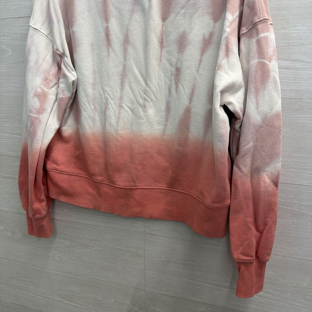 525 Pink/ White Tie Dye Crewneck Sweatshirt Large