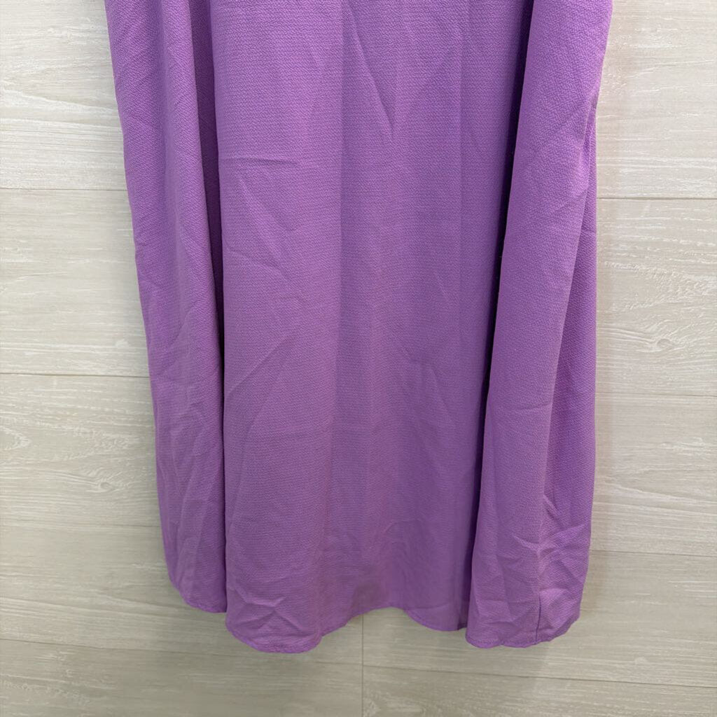 She and Sky Purple High Neck Sleeveless Dress Small