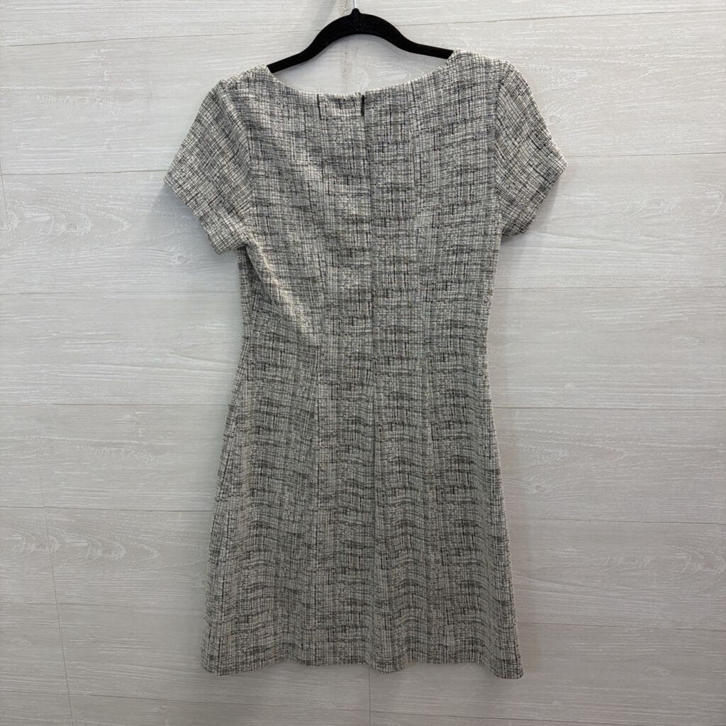 Tahari White/ Black Print Short Sleeve Dress 4