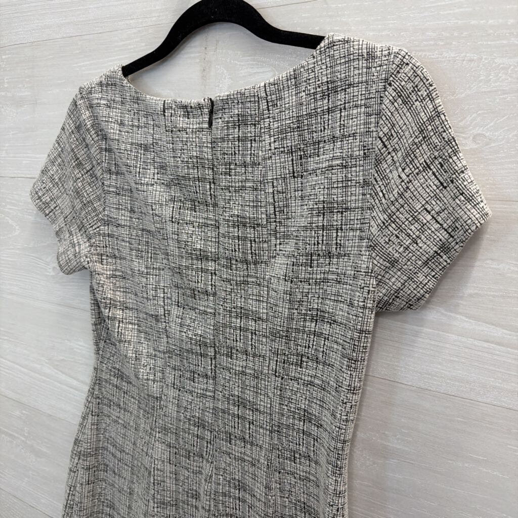 Tahari White/ Black Print Short Sleeve Dress 4