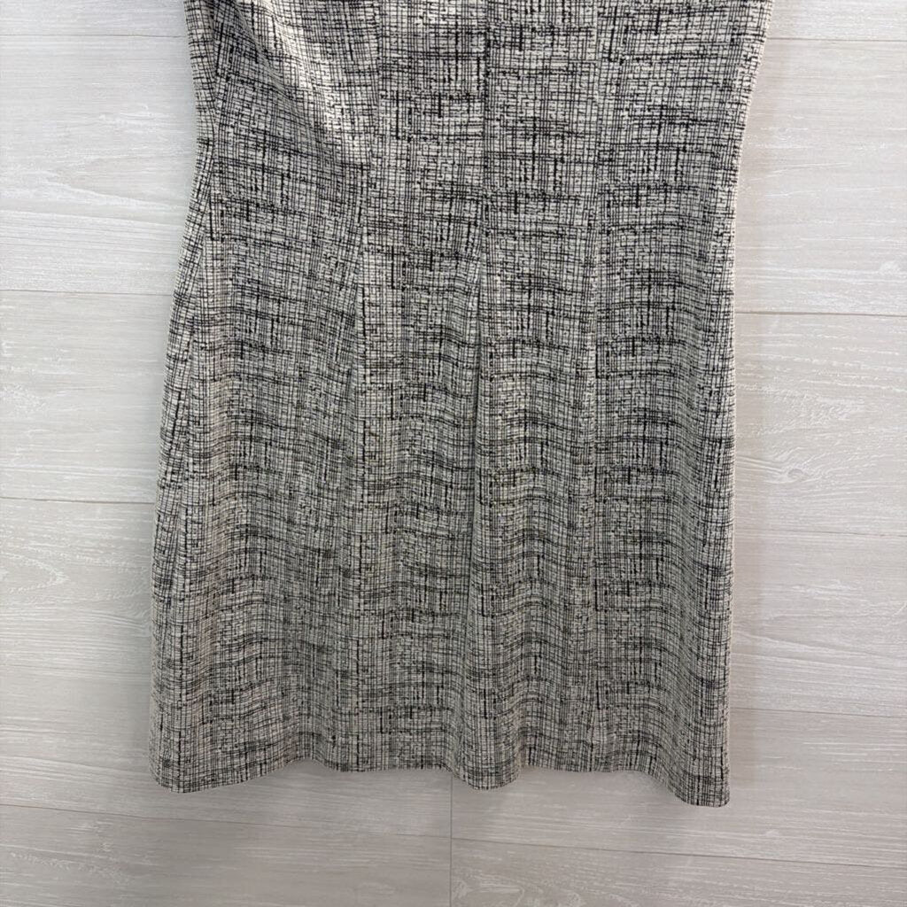 Tahari White/ Black Print Short Sleeve Dress 4