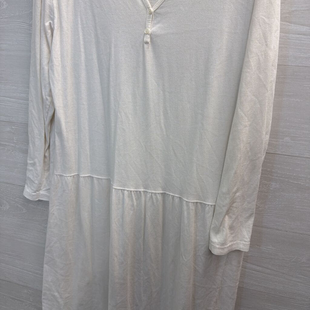 Gap White 100% Cotton Long Sleeve Maxi Dress Medium