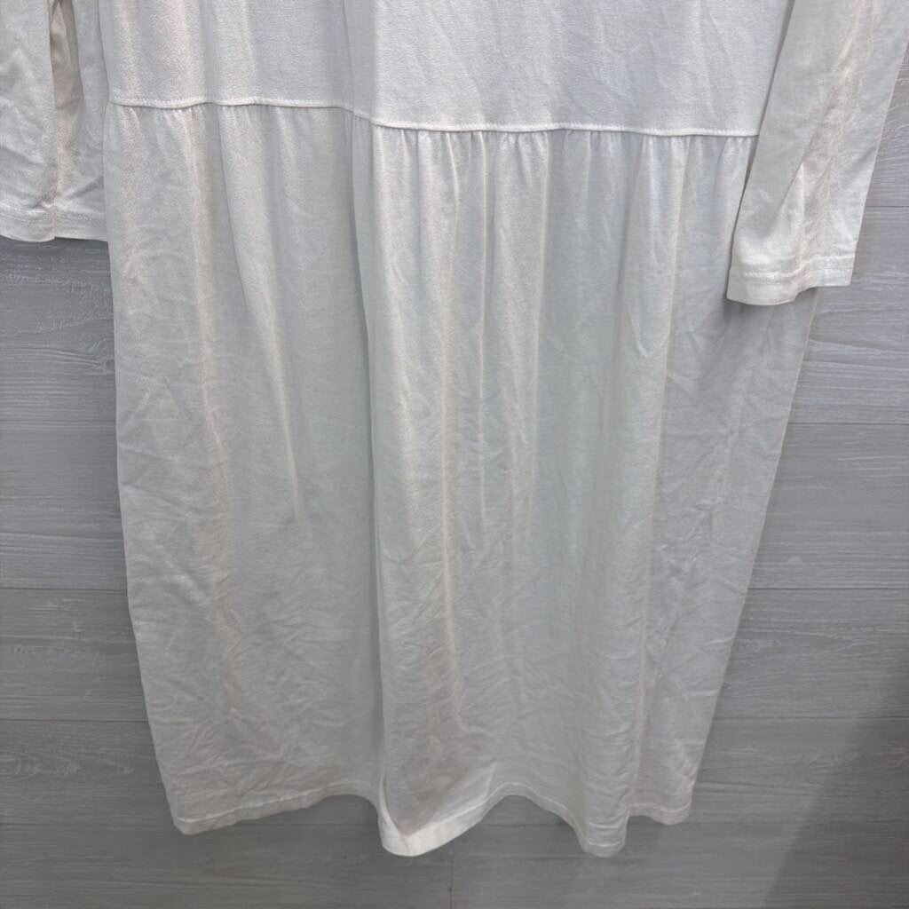 Gap White 100% Cotton Long Sleeve Maxi Dress Medium
