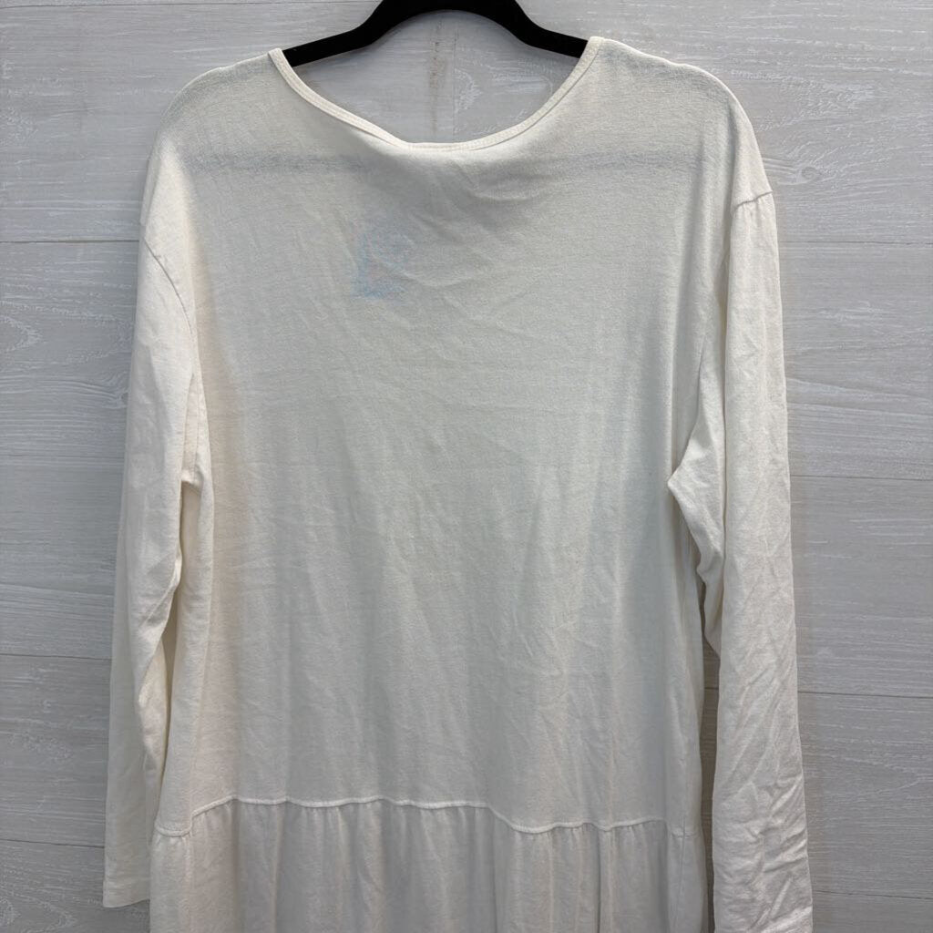 Gap White 100% Cotton Long Sleeve Maxi Dress Medium