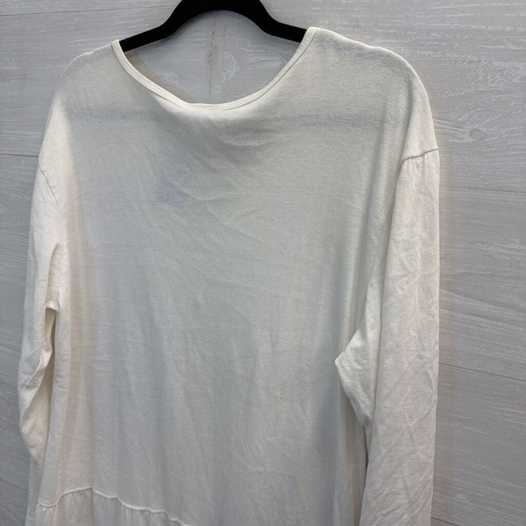 Gap White 100% Cotton Long Sleeve Maxi Dress Medium