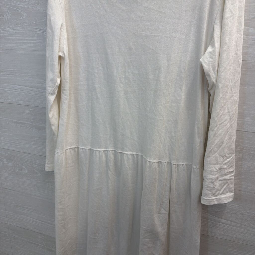 Gap White 100% Cotton Long Sleeve Maxi Dress Medium