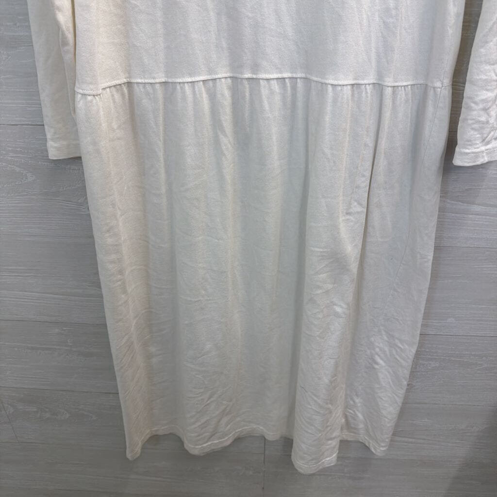 Gap White 100% Cotton Long Sleeve Maxi Dress Medium