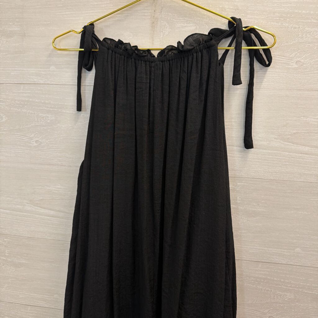Signature by Robbie Bee Black Sleeveless Tie Strap Dress 1X