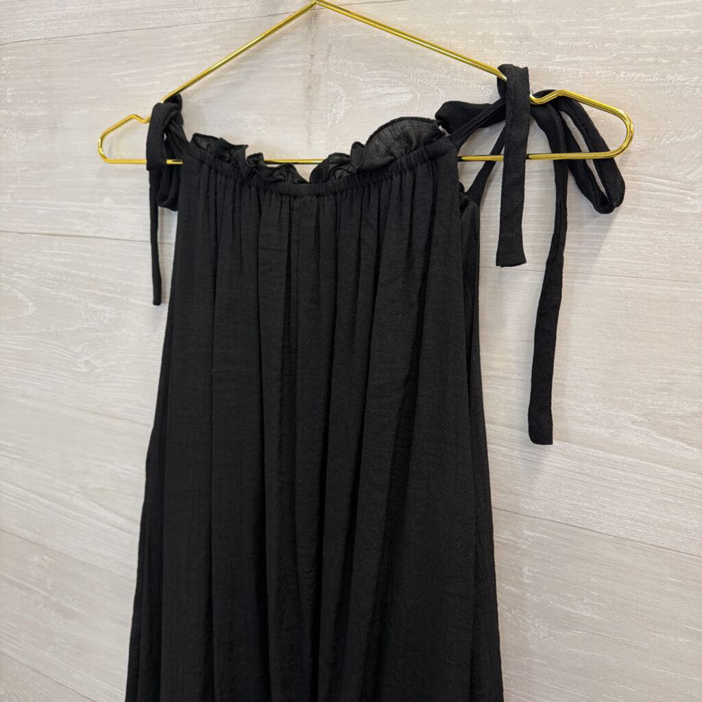 Signature by Robbie Bee Black Sleeveless Tie Strap Dress 1X
