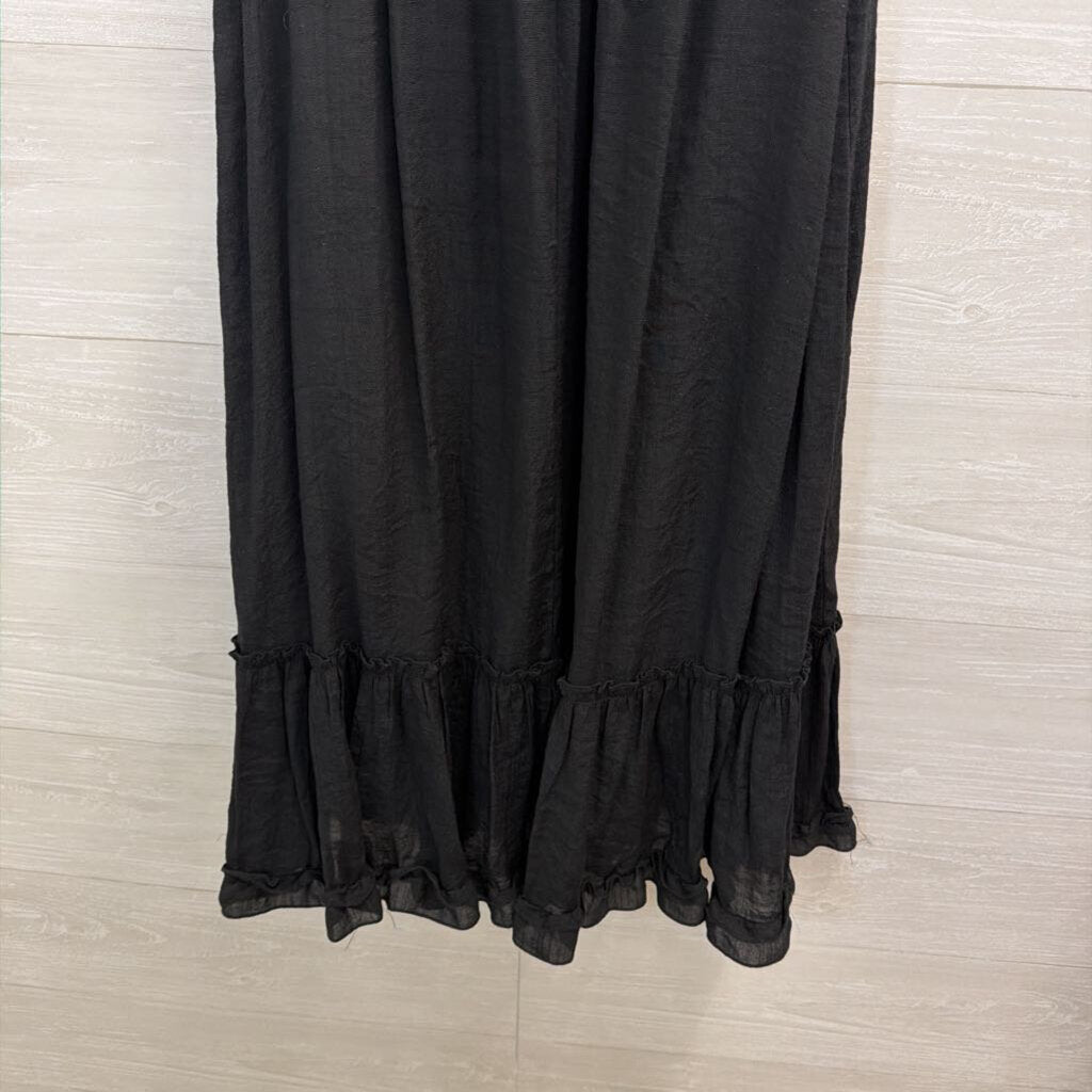 Signature by Robbie Bee Black Sleeveless Tie Strap Dress 1X